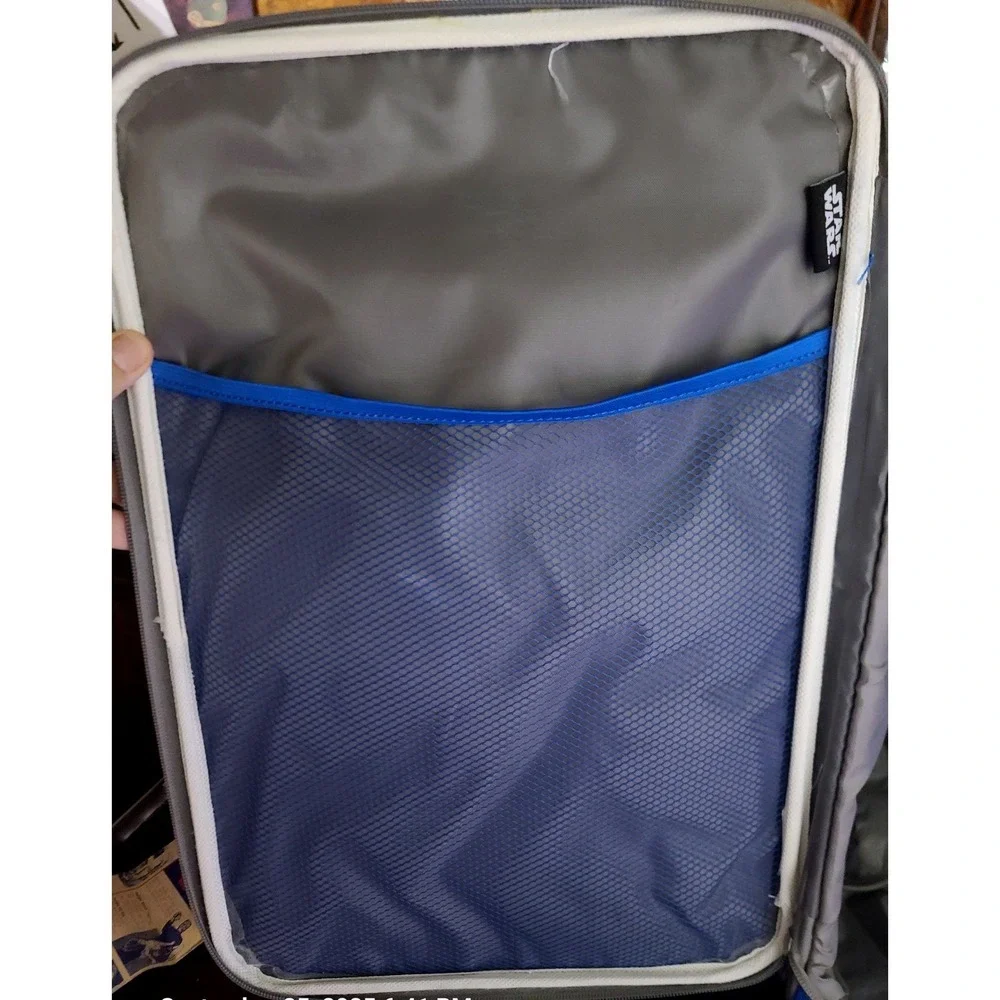 American Tourister Star Wars R2-D2 Kids Rolling Suitcase Blue Purple Carry-on